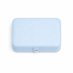 Light blue jewellery box on a white background