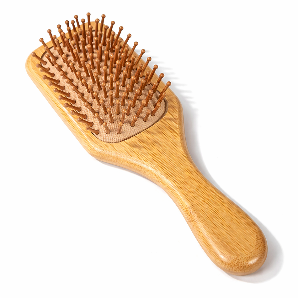 Personalised Bamboo Hair Brush – Custom Engraved Name