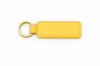 Customisable yellow PU leather keychain